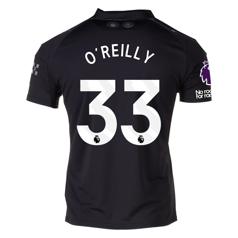 Puma O'Reilly Men's Manchester City Away Jersey 25/26 w/ NRFR + EPL Patches (Puma Black)