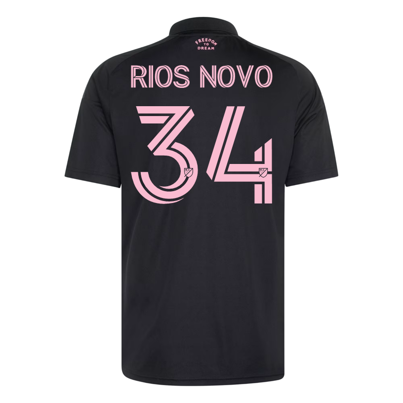 adidas Men's Rios Novo  Inter Miami CF 26/27 Away Jersey (Black/Pink)