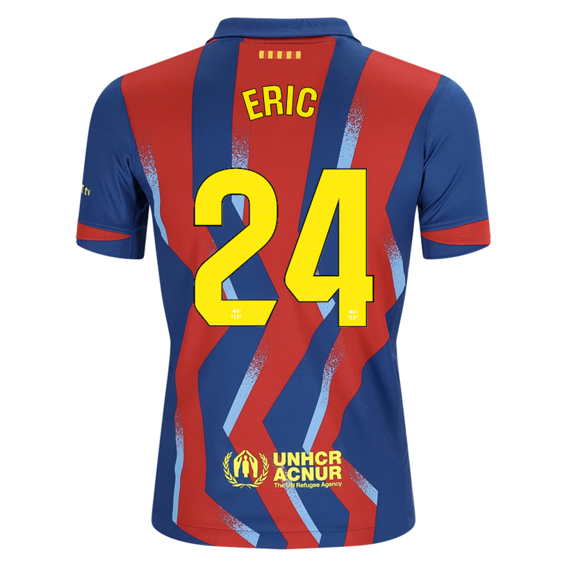 Nike Youth Eric FC Barcelona 4th Soccer Jersey 25/26 (Gym Blue/Salsa Red)