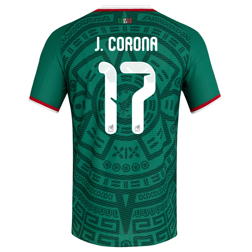 adidas Men's J. Corona Mexico Authentic Home 2026 World Cup Jersey (Bold Green)