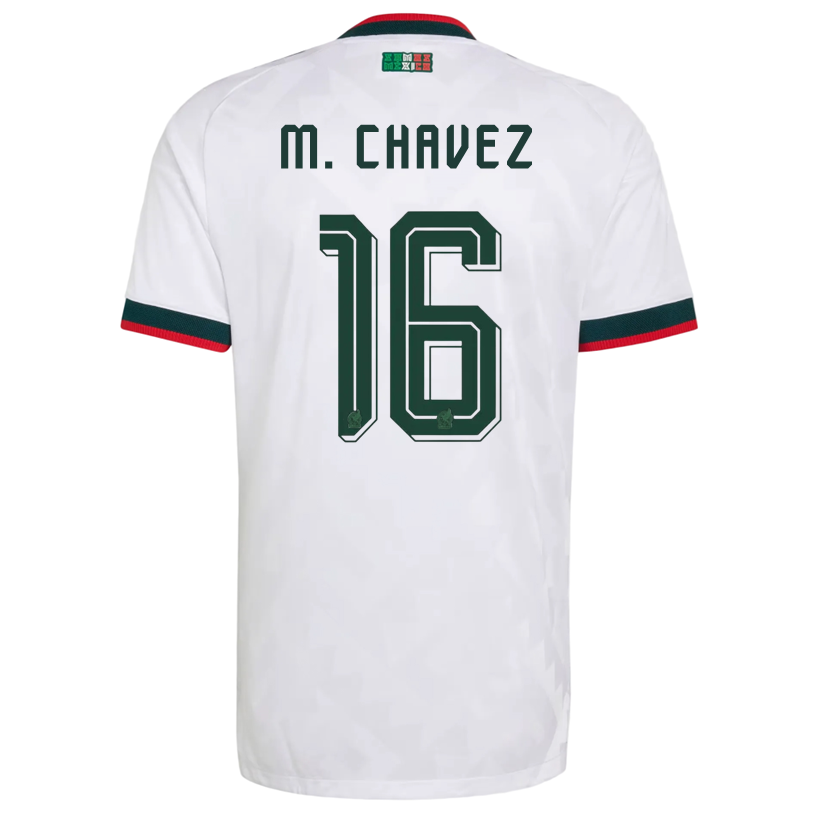 adidas Men's Mexico M. Chavez Authentic Match Away Jersey 2026 (White)
