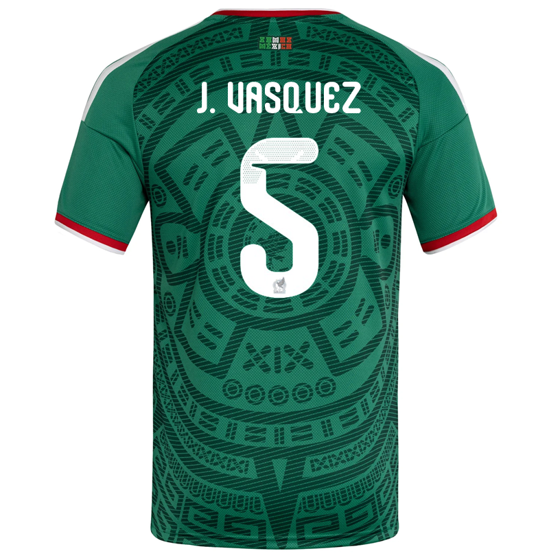 adidas Men's J. Vasquez Mexico Home 2026 World Cup Jersey (Bold Green)