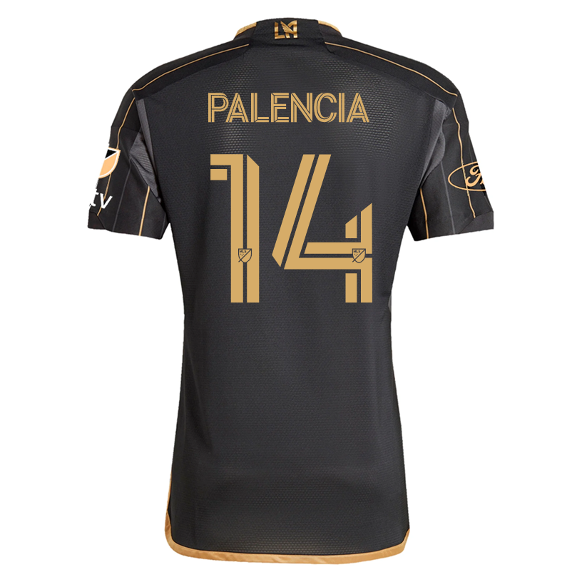 adidas Sergi Palencia LAFC Home 2025 Jersey w/ MLS + Apple TV + Ford Patches (Black/Gold)