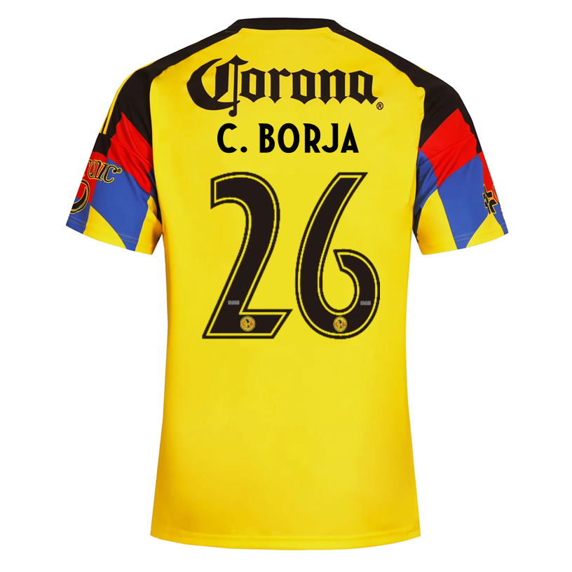 adidas Men's C. Borja    Club America Home Jersey 25/26 (Yellow)