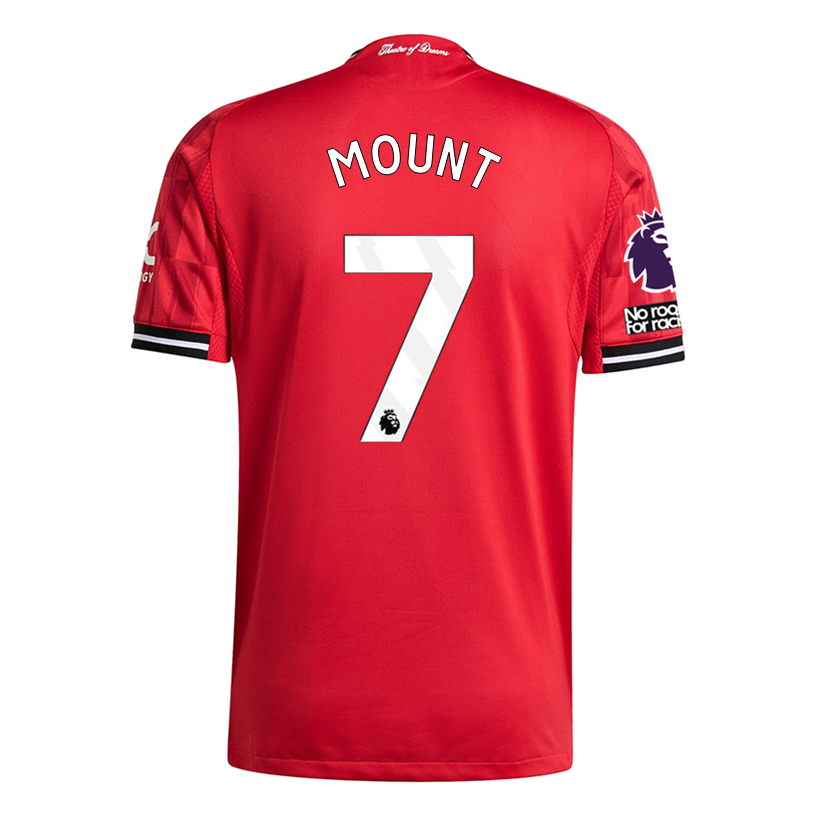 adidas Mount Men's Manchester United Authentic Home Jersey 25/26 w/ NRFR + EPL Patch (Red)