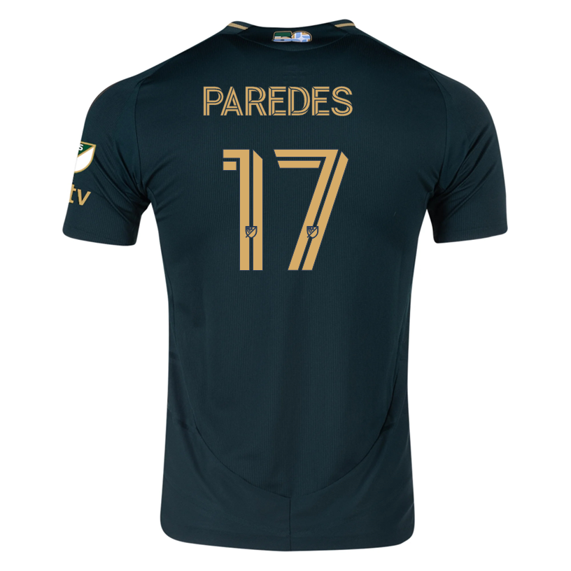 adidas Cristhian Paredes Portland Timbers Authentic Home Jersey w/ MLS &amp; Apple Patch 25/26 (Green/Gold)