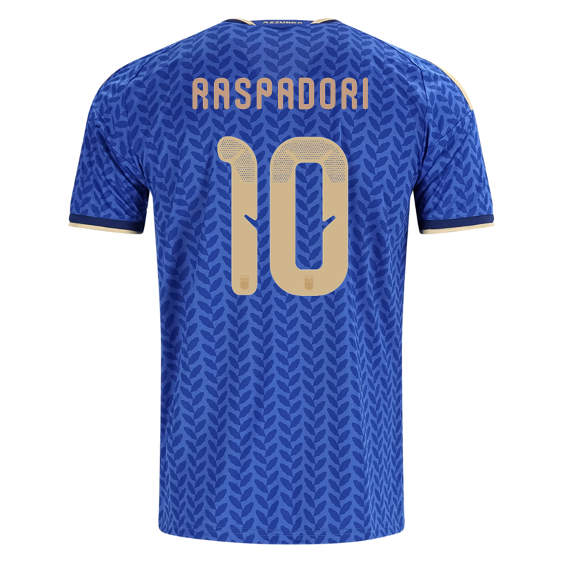 adidas Men's Raspadori Italy Home Replica Jersey 2026 (Bold Blue)