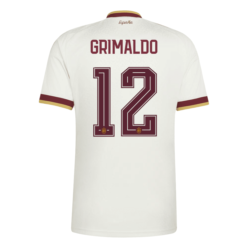 adidas Men's Spain Grimaldo Away Stadium Jersey 2026 (White)