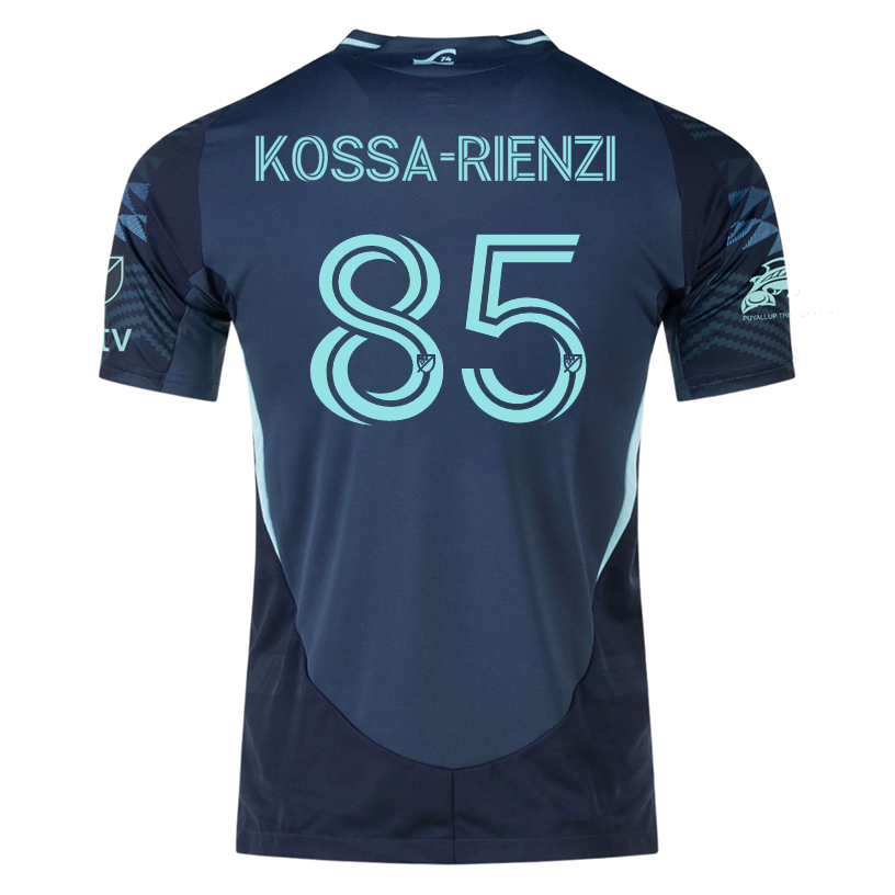 adidas K. Kossa-Rienzi Andrade Sounders Authentic Away Jersey 25/26 w/ MLS Patches &amp; Sponsor (Aura Ink)