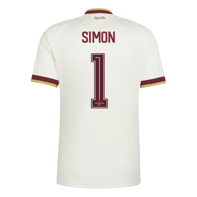 adidas Men's Spain Simon Away Stadium Jersey 2026 (White)