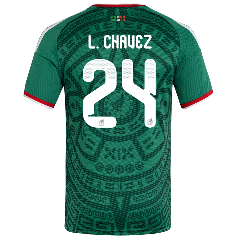 adidas Men's L. Chavez Mexico Home 2026 World Cup Jersey (Bold Green)