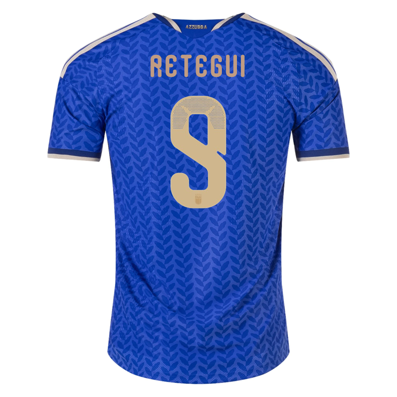 adidas Men's Retegui Italy 2026 Authentic Home Jersey (Bold Blue)