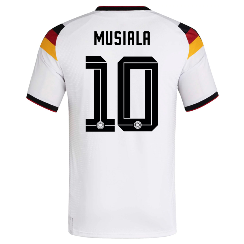 adidas Men's Musiala Germany Authentic Home World Cup Jersey 2026 (White/Black)