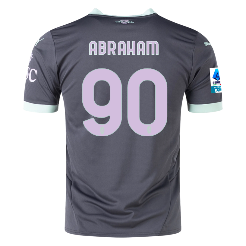 Puma AC Milan Tammy Abraham Third Jersey w/ Serie A Patch 24/25 (Shadow Gray/Fresh Mint)