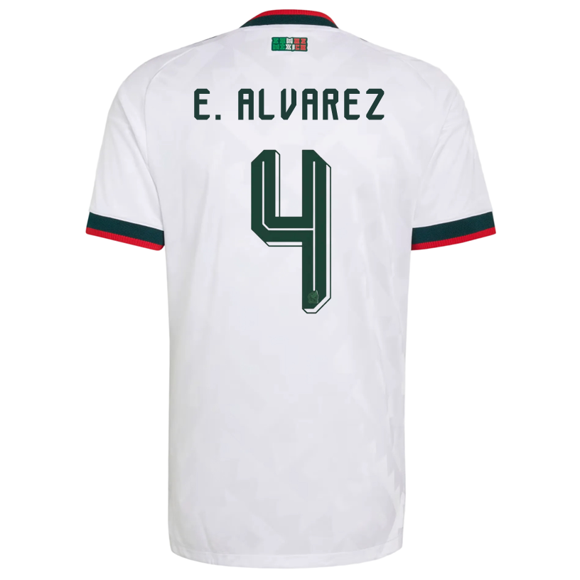 adidas Men's Mexico E. Alvarez Authentic Match Away Jersey 2026 (White)