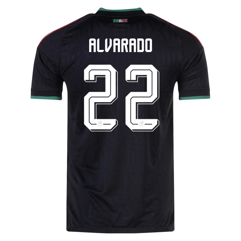 adidas Men's Mexico Alvarado Authentic Match Third Jersey 2026 (Black)