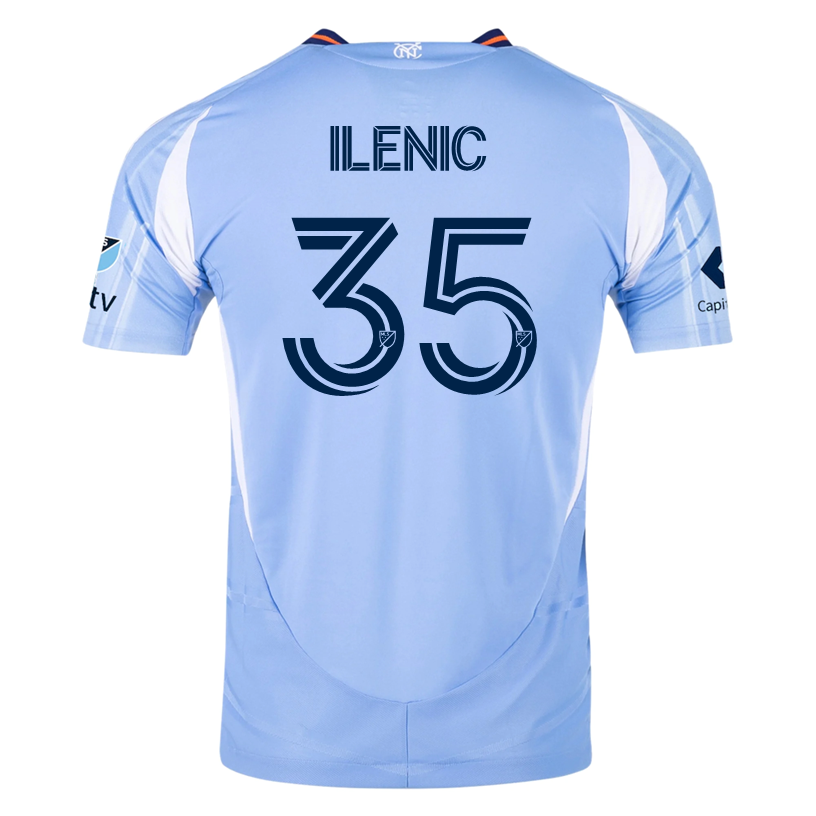 adidas Mitja Ilenič New York City FC Authentic Home Jersey 25/26 w/ MLS Patches (Bahia Light Blue)