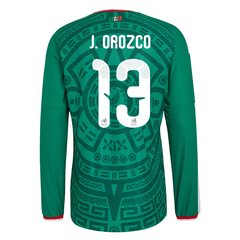 adidas Men's J. Orozco Mexico Long-Sleeve Authentic Home Jersey 2026 (