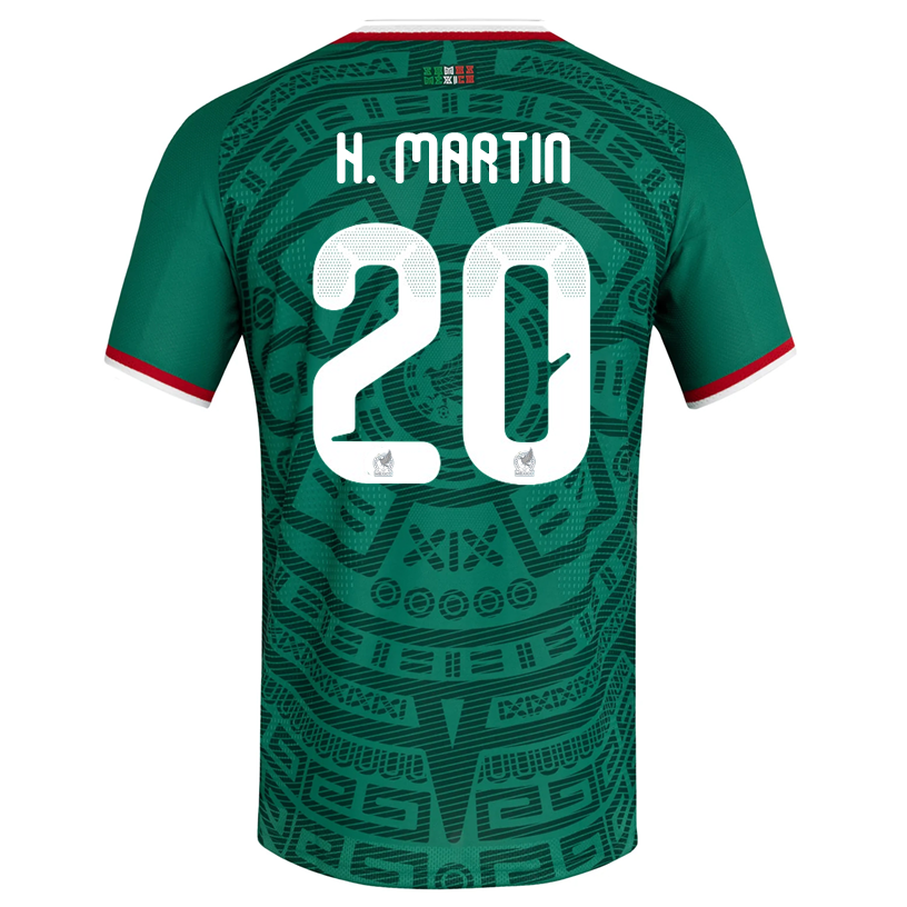 adidas Men&#39;s H. Martin Mexico Authentic Home 2026 World Cup Jersey (Bold Green)