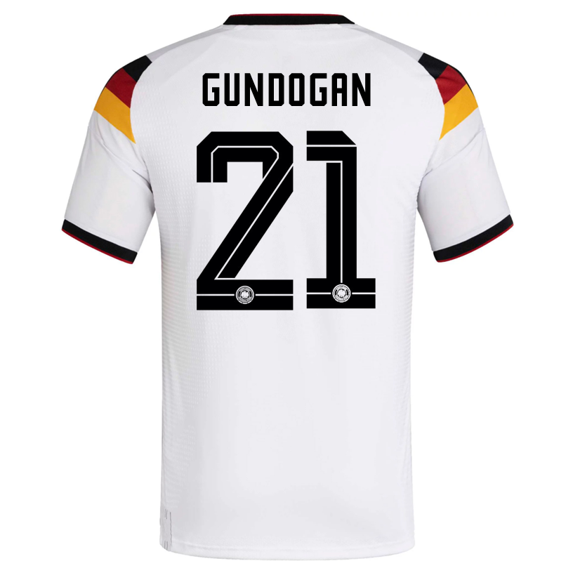 adidas Men's Gundogan Germany Authentic Home World Cup Jersey 2026 (White/Black)
