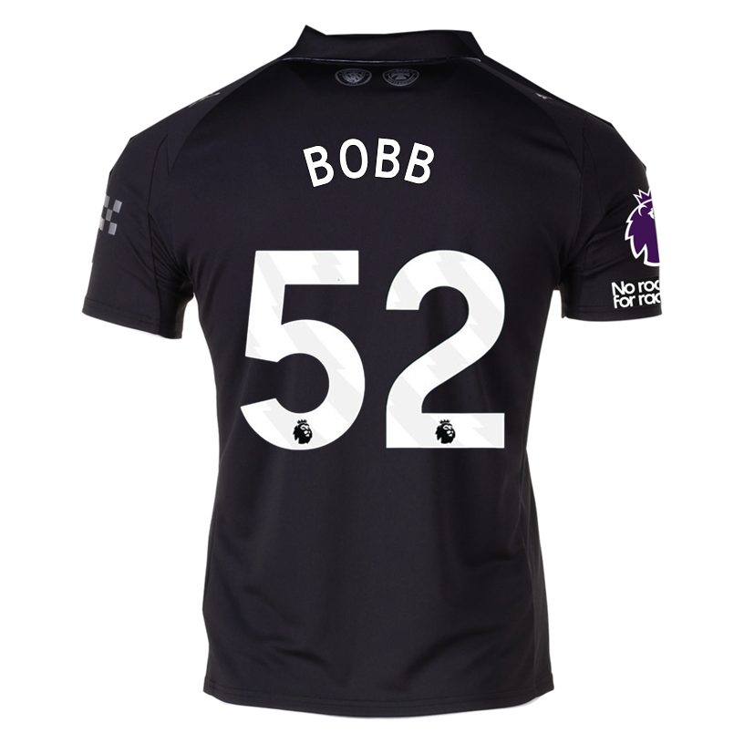 Puma Bobb Men's Manchester City Away Jersey 25/26 w/ NRFR + EPL Patches (Puma Black)