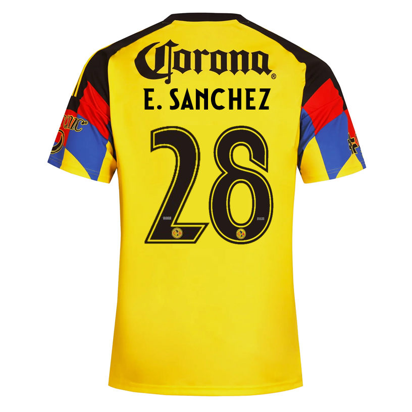 adidas Men's E. Sanchez    Club America Home Jersey 25/26 (Yellow)
