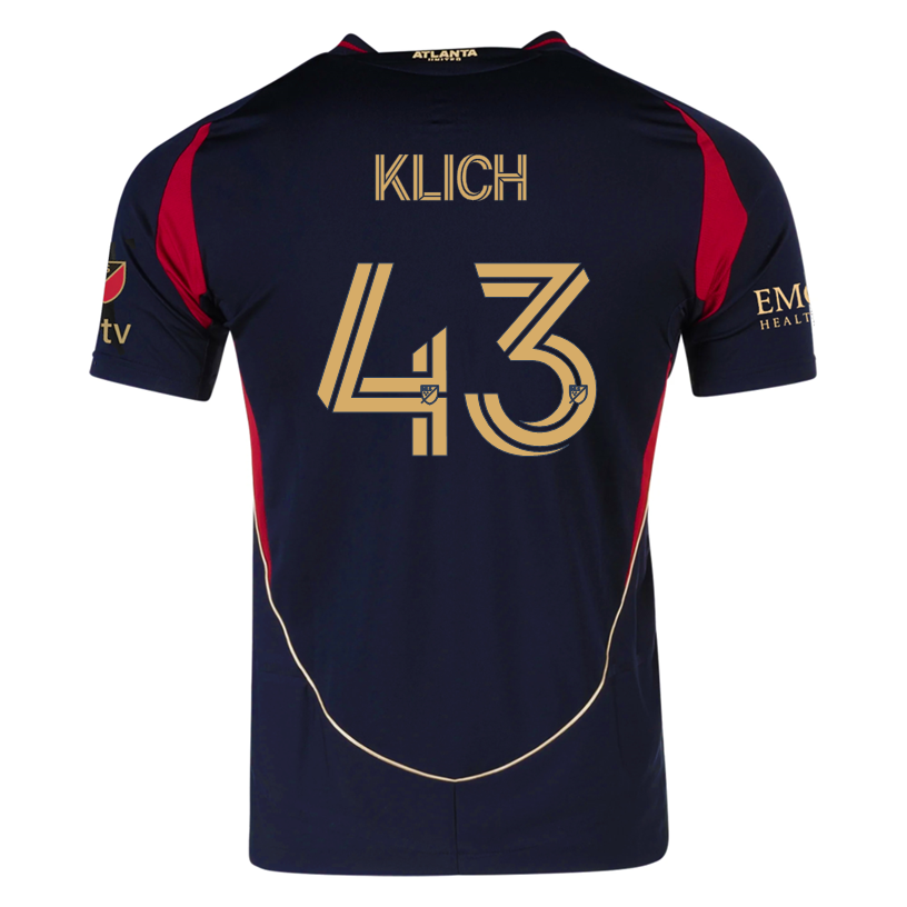 adidas Mateusz Klich Atlanta United Authentic Home Jersey w/ MLS Patches 25/26 (Red/Black)