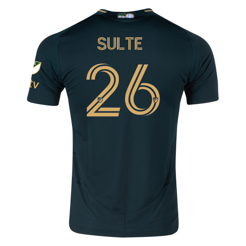 adidas Hunter Sulte Portland Timbers Authentic Home Jersey w/ MLS &amp; Apple Patch 25/26 (Green/Gold)