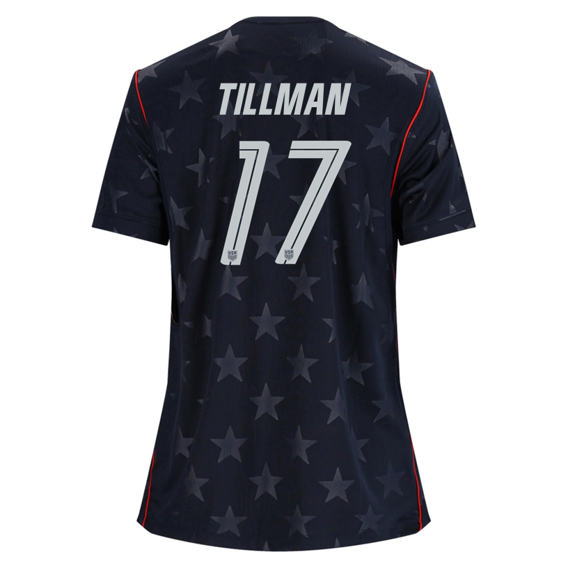 Nike Women’s Tillman United States Away Stadium Jersey 2026 (Dark Obsidian/Pure Platinum)