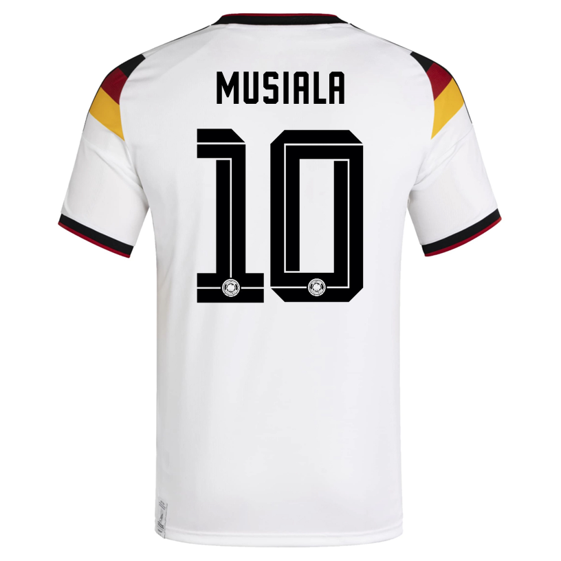 adidas Men's Musiala Germany Home World Cup Jersey 2026 (White/Black)