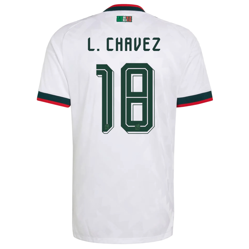 adidas Men's Mexico L. Chavez Authentic Match Away Jersey 2026 (White)