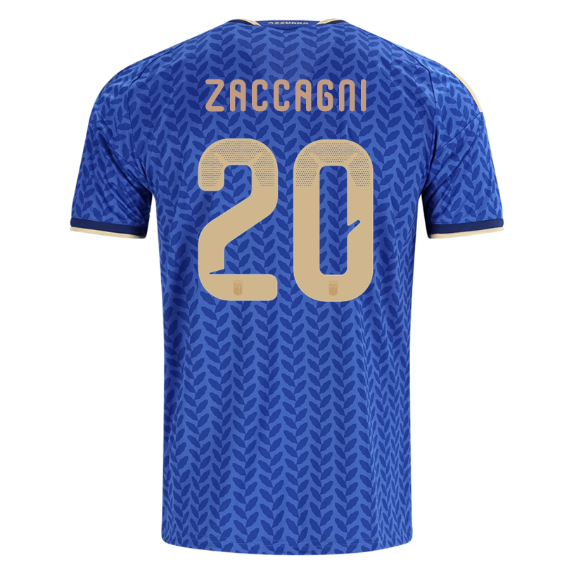 adidas Men's Zaccagni Italy Home Replica Jersey 2026 (Bold Blue)