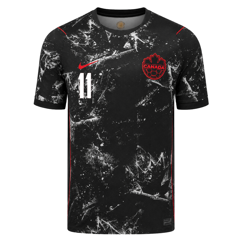 Nike Mens Canada Buchanan Away Stadium Jersey 2026 (Black/Red)