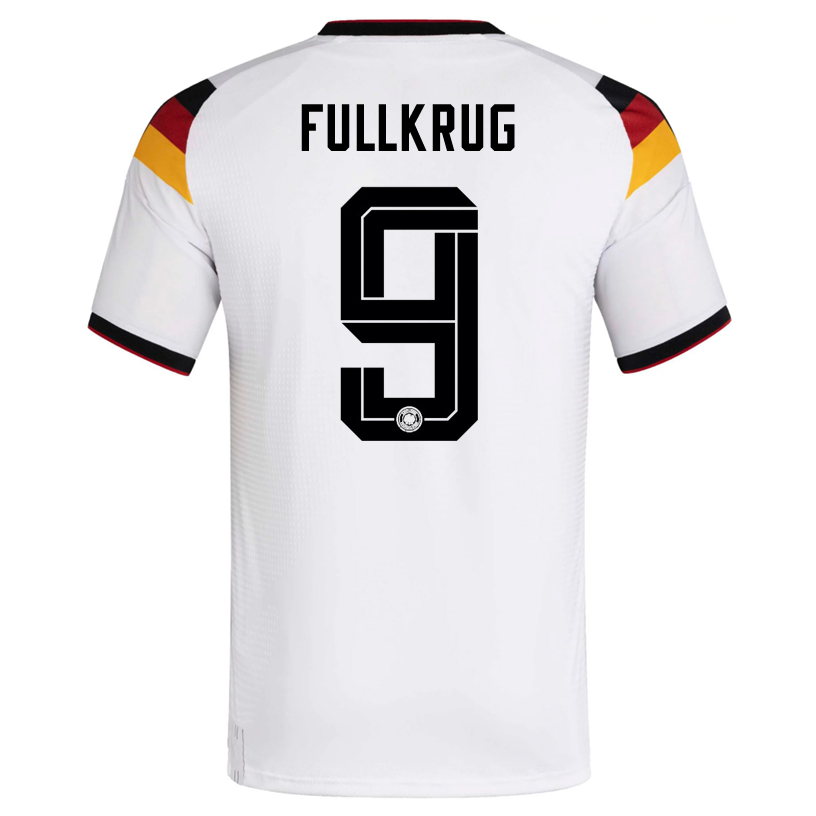 adidas Men's Fullkrug Germany Authentic Home World Cup Jersey 2026 (White/Black)