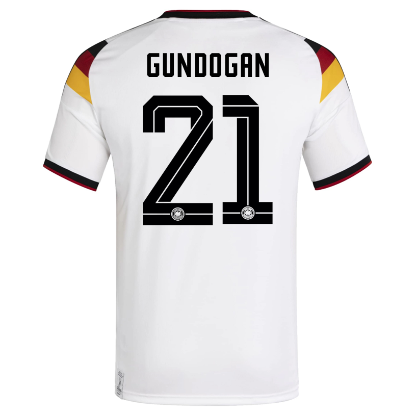 adidas Men's Gundogan Germany Home World Cup Jersey 2026 (White/Black)