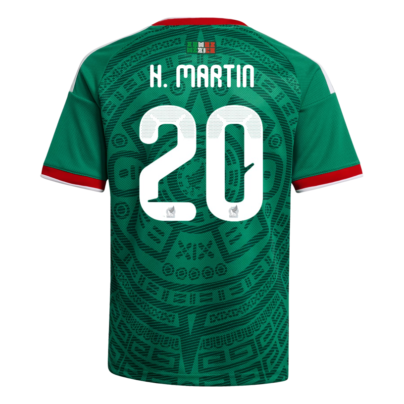 adidas Youth H. Martin Mexico 2026 Home World Cup Jersey (Bold Green)