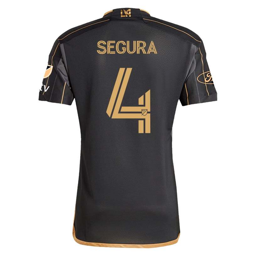 adidas Eddie Segura LAFC Home 2025 Jersey w/ MLS + Apple TV + Ford Patches (Black/Gold)