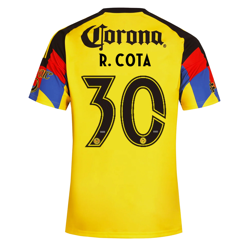 adidas Men's R. Cota   Club America Home Jersey 25/26 (Yellow)