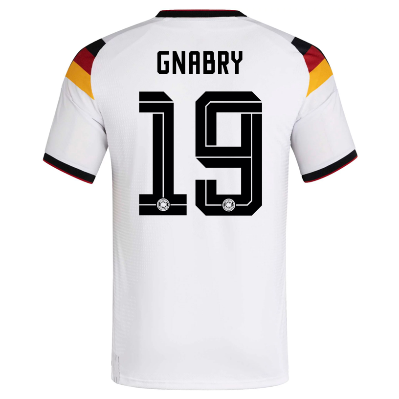 adidas Men's Gnabry Germany Authentic Home World Cup Jersey 2026 (White/Black)