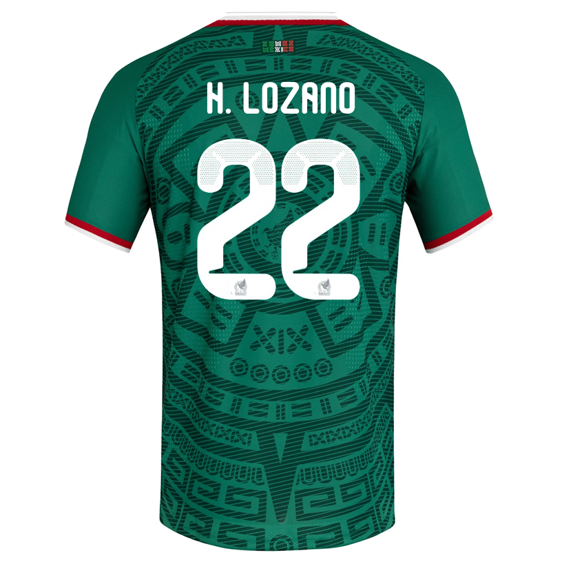 adidas Men's H. Lozano Mexico Authentic Home 2026 World Cup Jersey (Bold Green)