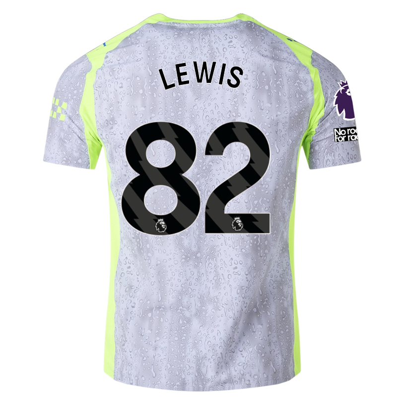 Puma Manchester City Authentic Lewis Third Jersey w/ EPL + No Room For Racism 25/26 (Cool Weather/Pro Green)