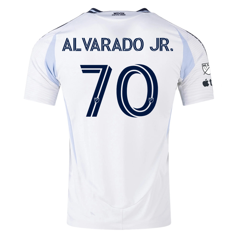 adidas San Diego FC Authentic Alejandro Alvarado Away Jersey 25/26 w/ MLS &amp; Apple Patch (White)