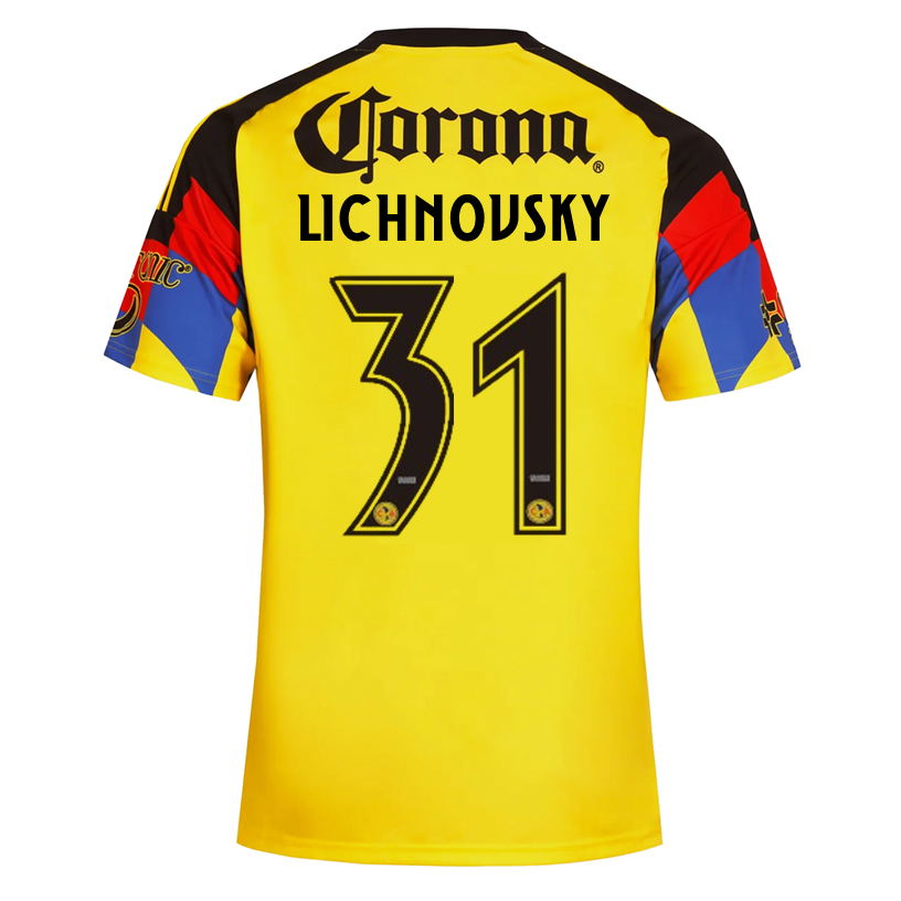 adidas Men's Lichnovsky   Club America Home Jersey 25/26 (Yellow)
