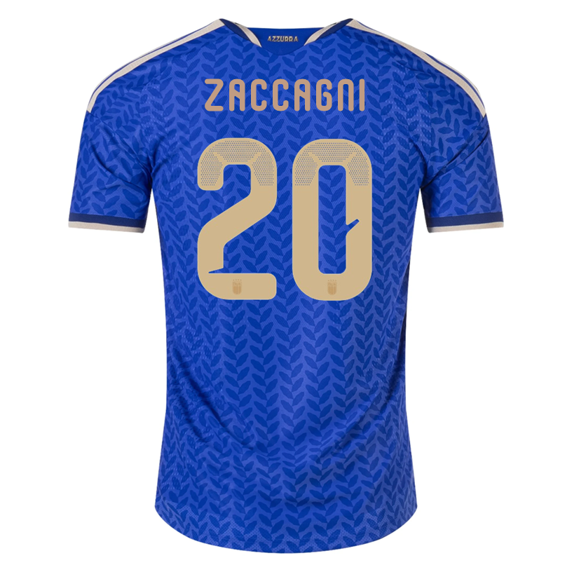 adidas Men's Zaccaghi Italy 2026 Authentic Home Jersey (Bold Blue)