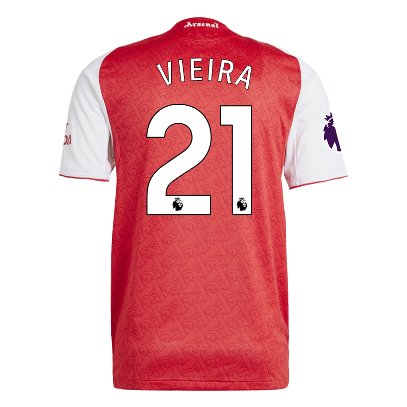 adidas Fabio Vieira Arsenal FC Authentic Home Jersey 25/26 w/ EPL Patch (Better Scarlet/White