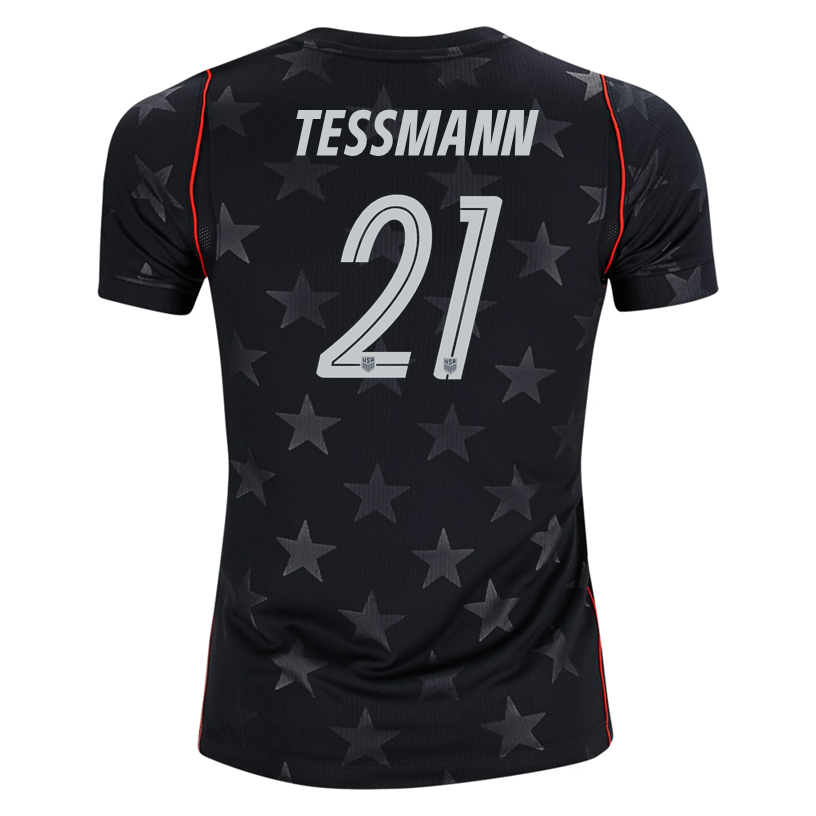 Nike Youth Tessmann United States Away Stadium Jersey 2026 (Dark Obsidian/Pure Platinum)