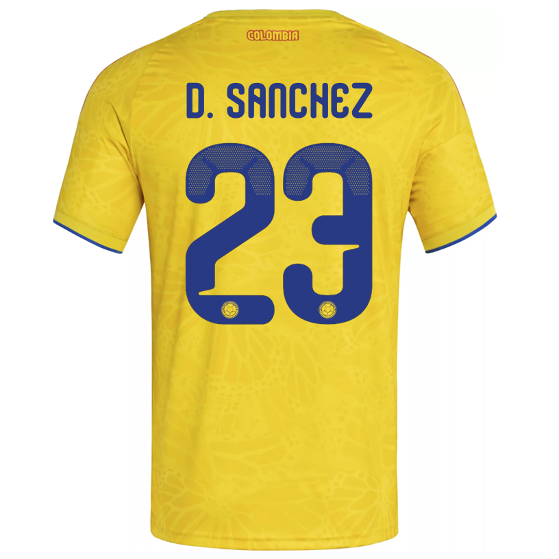 adidas Men's D. Sanchez Colombia 2026 Home Jersey (Impact Yellow)