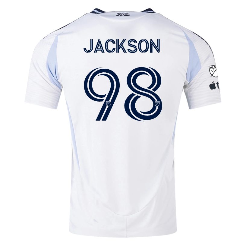 adidas San Diego FC Authentic Jacob Jackson Away Jersey 25/26 w/ MLS & Apple Patch (White)