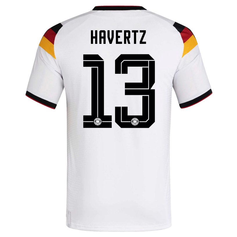 adidas Men's Havertz Germany Authentic Home World Cup Jersey 2026 (White/Black)