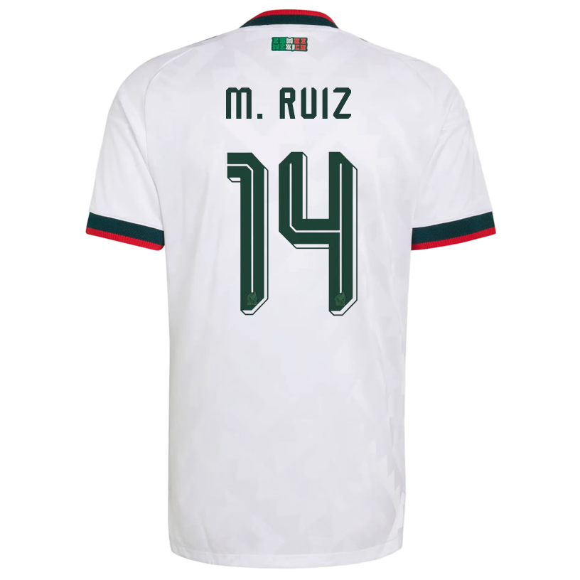 adidas Men's Mexico M. Ruiz Authentic Match Away Jersey 2026 (White)